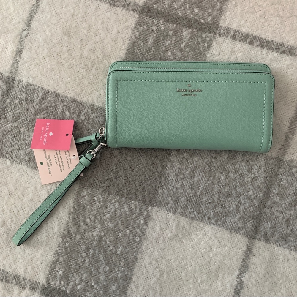 NWT Mint Green Kate Spade Patterson Drive Anita Wristlet Wallet